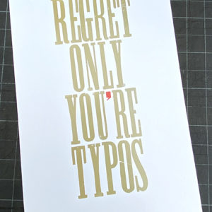 Regret Only You're Typos